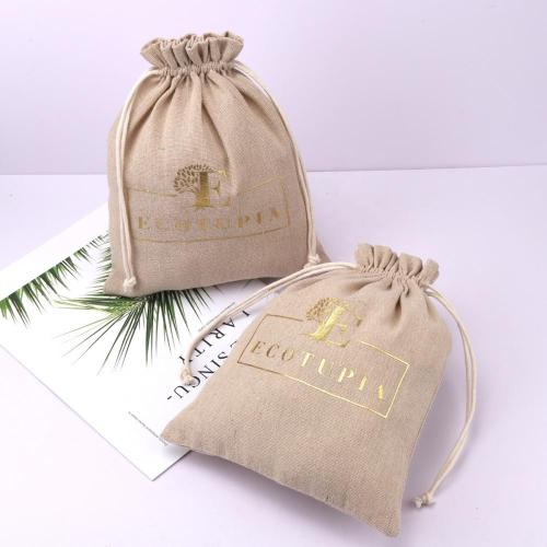 Jute Drawstring bag, Cosmetic Packaging Bag