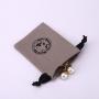 Screen Printed Mini 8Oz Canvas Jewelry Bag Drawstring Eco-Friendly Cotton Dust Gift Jewelry Pouch