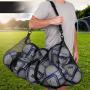 Gelory Custom Sports Mesh Duffle Bag Adjustable Shoulder Strap Oversized Gym Bag for Equipment Breathable Mesh Travel Bag