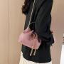 HR341 Small Style Crossbody Bag Versatile Diamond Chain Drawstring Carrying Bucket Bag Dinner Retro Luxury Women's Clutch Bag