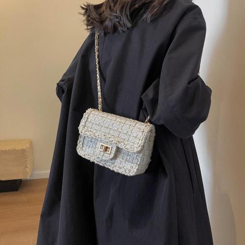 Famous Brand Designer Tweed Classic Flap Small Woman Crossbody Bag Ladies Chain Handbags New Fashion Women'S Shoulder Bags