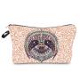 Gelory Popular Hot Selling Multi Pattern Polyester Travel Waterproof Toiletry Bag Women Cosmetic Bag