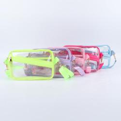 Keymay Custom Candy Color Adjustable Shoulder Strap Multiple Pockets Women's Chest Bags Waterproof Belt Bag Clear Fanny Pack