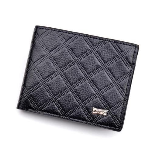 OME827 Customize Design Slim Coin Purse New ID Credit Card Holder Short PU Leather Thin Wallet For Men Tri-fold Coin Purse