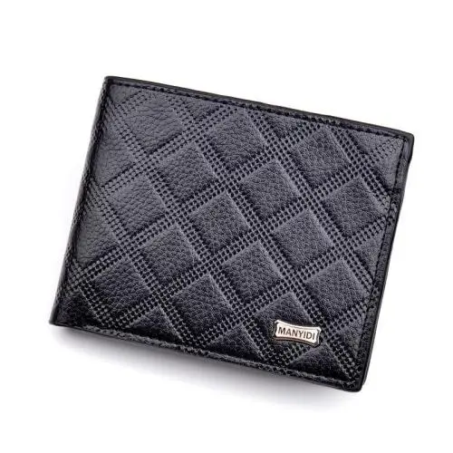 OME827 Customize Design Slim Coin Purse New ID Credit Card Holder Short PU Leather Thin Wallet For Men Tri-fold Coin Purse