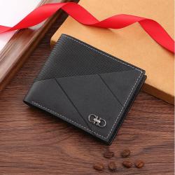 New Men's Short Thin Multi-Card Wallet Casual Fashionable Embossed Youth Card Bag Waterproof Cross-Border Foreign Trade Bag