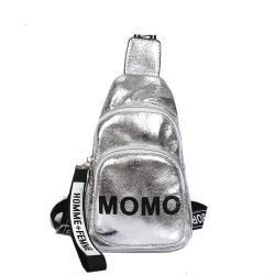 New Fashionable Woman Breast Bag Custom Dazzle Color Soft Letter Cross-body Bag Pu Leather Multifunctional Single Shoulder Bag