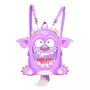 Purple Animal Shape School Bag Custom Clear Pvc Ita Backpack with Pins Display PU Leather Bag