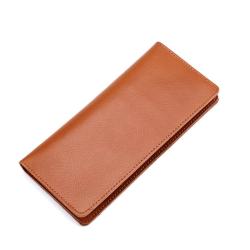 ZR130 New Genuine Cow Leather Simple Pure Color Advanced Sense Women's Purse Fashion Feature Wallet Long Handbag