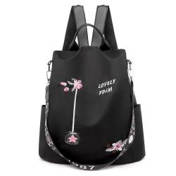 CCF404 New Fashion Flower Embroidery Backpack Fashion Women Oxford Cloth Large Capacity Ladies Backpack Tote School Bags