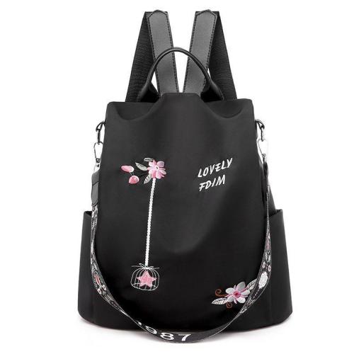 CCF404 New Fashion Flower Embroidery Backpack Fashion Women Oxford Cloth Large Capacity Ladies Backpack Tote School Bags
