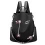 CCF404 New Fashion Flower Embroidery Backpack Fashion Women Oxford Cloth Large Capacity Ladies Backpack Tote School Bags