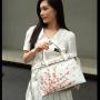 Ladysky top product 2024 fashion women's tote bag with belt super personalized metal letter handbag printing ladies shoulder bag