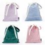 Portable Luxury Travel Bag Lightweight Cotton Velvet with Embroidery Drawstring Storage for Cosmetics Lady's Fashion Style