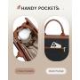 LOVEVOOK 15.6 Inch Large Capacity Business Work Bag with Clutch Purse for Teacher Canvas Computer Office Laptop Tote Bag Women