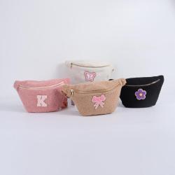 Keymay Stock Weekender Emulate Sherpa Belt Shoulder Sling Fluffy Cute Travel Jewelry Women's Chest Teddy Bum Bag