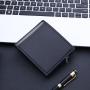 Short men's thick zippered multi slot leather clip