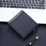 Short men's thick zippered multi slot leather clip