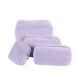 Keymay Stock Wholesale Custom Designer Makeup Cosmetic Bag Women Ladies Zipper Fashion Soft Terry Cloth Pouch