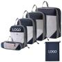 custom printing portable 7 piece waterproof travel essentials accessories luggage suitcase organizer bag set  packing cubes