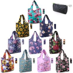 Gelory Machine Washable Durable Groceries Bags Fun Animal Printing Reusable Foldable Grocery Shopping Bags