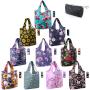 Gelory Machine Washable Durable Groceries Bags Fun Animal Printing Reusable Foldable Grocery Shopping Bags