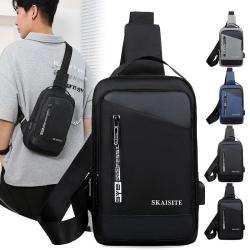 Pro Fessional Customized Modern Hiking Waterproof Usb Oxford One Strap Sling Crossbody Chest Bag With Pouches