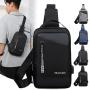 Pro Fessional Customized Modern Hiking Waterproof Usb Oxford One Strap Sling Crossbody Chest Bag With Pouches
