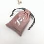 Custom Logo Printed Soft Velvet Fabric Jewelry Pouch Small  Packaging Drawstring Velvet Jewellery Bag
