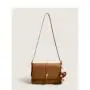 2024 sling bag women shoulder bags luxury fashion vegan leather crossbody bag with chain and embroider pattern