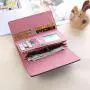 2024 New Fashion Korean Style Clutch Purse Three Layers Wallet Women's Long Zipper Hasp Wallet