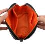 OEM/ODM leather cosmetic bag waterproof travel toiletry organizer leather make up bag