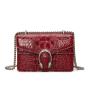 Customized genuine crocodile skin leather women square flap chain shoulder bag handbag for women famous brand
