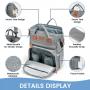 LOVEVOOK Carryon Quilted Water Resistant Baby Diaper bag with Changing Station Pad Multifunction Mommy Diaper Bags with USB Port