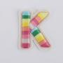 Embroidered  Alphabet Letter Patch Custom Designer Glitter Backpack Hat Rainbow Letter Patches