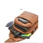 Custom Logo PU Chest Bag Men'S Mobile Phone Wallet Travel Outdoor Hiking Crossbody Bag