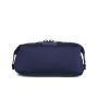Custom Men Blue Neoprene Pouch hanging Toiletry Bag Rubber patch Logo With Extra Mesh Purse Zip Closure Large toiletry wash bag