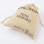 Custom Logo Printed Jute Burlap Linen Drawstring Bag Tea Potato Coffee Beans Packaging Bag