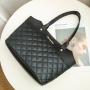 Gelory Customized Wholesale Ladies Luxury Texture Rhombus Large Capacity Handbags Women Travel Shopping Tote Bag