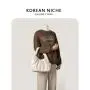 new trendy soft leather shoulder bag Pleated large capacity handbags Four seasons versatile hand bag for girls