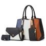 2023 New Fashion Color Contrast Women's Bag Women's Handbag One Shoulder Crossbody Bun Mother Bag Four Piece Women's Bag