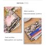 European American Retro Creative Print Men's Short Leather Wallet Waterproof Student Soft Wallet Large Multi-Card Capacity