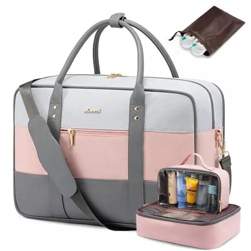 LOVEVOOK 2024 quilted carry on Overnight with Toiletry Laptop Compartment Bag large Weekender travel luggage duffel gym bags