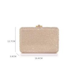 Manufacturer Custom Logo Luxury Diamond Gold Womens Clutches Bridal Wedding Clutch Purse Party Bags Ladies Crystal Evening Bags