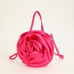 Factory low price Satin rose flower style portable crossbody party wedding women's evening bag
