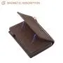 Genuine Leather RFID Blocking Slim Minimalist Thin Front Pocket Card Holder Rfid Wallet Metal Card Case Luxury Anti Money Clip