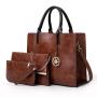 Retro Women Purse Set 3 PCS Handbags China Wholesale PU Lady Bags Girl Chains Zipper Square Handbag bolsas para mujer