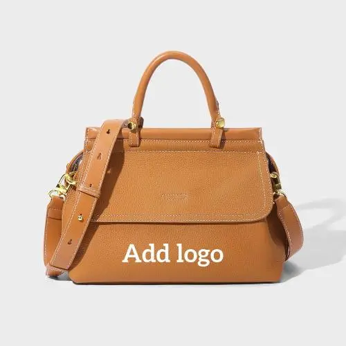 Custom Logo Fashion Luxury Designer Women Genuine Leather Small Handbag Crossbody Ladies Women'S Shoulder Messenger Bags Tote
