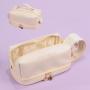 high quality luxury double layer casual travel waterproof toiletry cosmetic bags make up case for ladies zip pouch