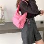 Korean Version Hand Bag Large Capacity Women's Fashion Joker Shoulder Bag Female Minori Casual Fold Nylon Waterproof Armpit Bag